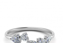 Обручальные кольца с бриллиантами в белом золоте