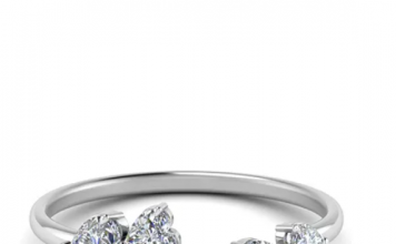 Обручальные кольца с бриллиантами в белом золоте
