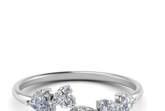 Обручальные кольца с бриллиантами в белом золоте